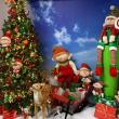 Holiday scenery created by Interior Tropical Gardens, decorating with Christmas tree and elves