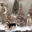 Polar bear husky winter holiday scene by Interior Tropical Gardens